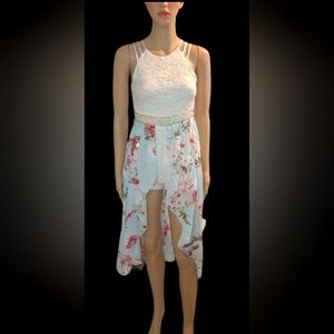 Speechless Kids Sequin Floral Dress Shorts Hi-Lo